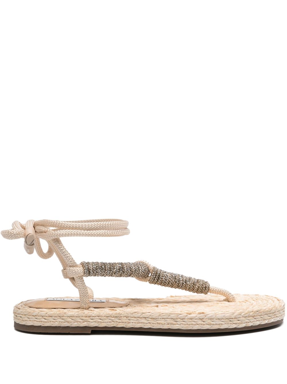 Aquazzura Sunkissed crystal-embellishment espadrilles - Neutrals von Aquazzura