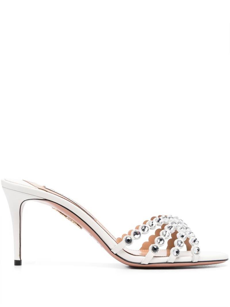 Aquazzura Tequila 80mm mules - White von Aquazzura