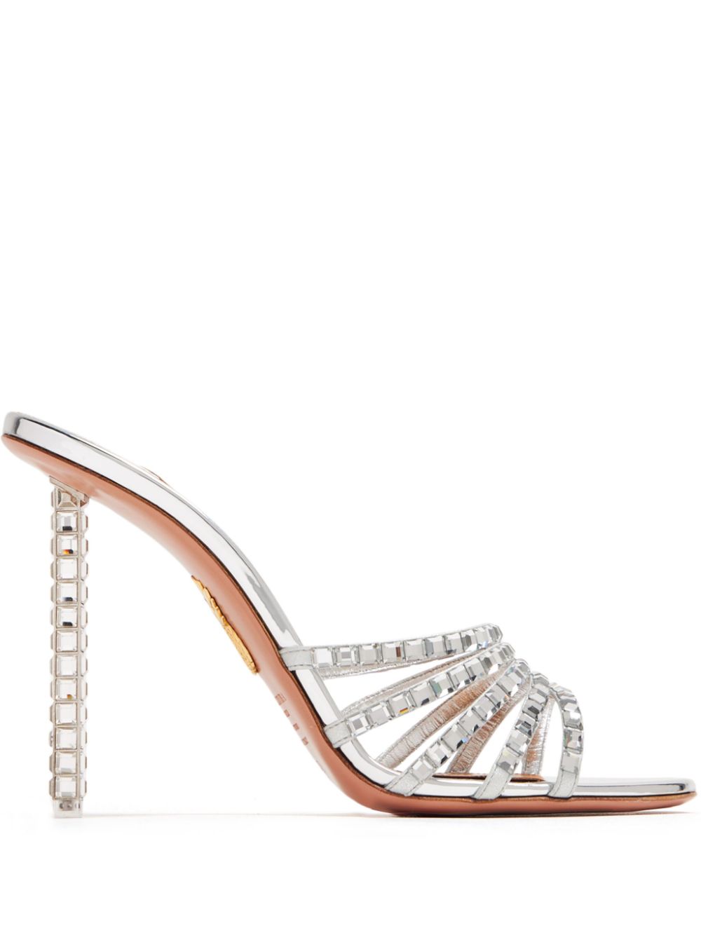 Aquazzura Tequila crystal-embellished mules - Silver von Aquazzura