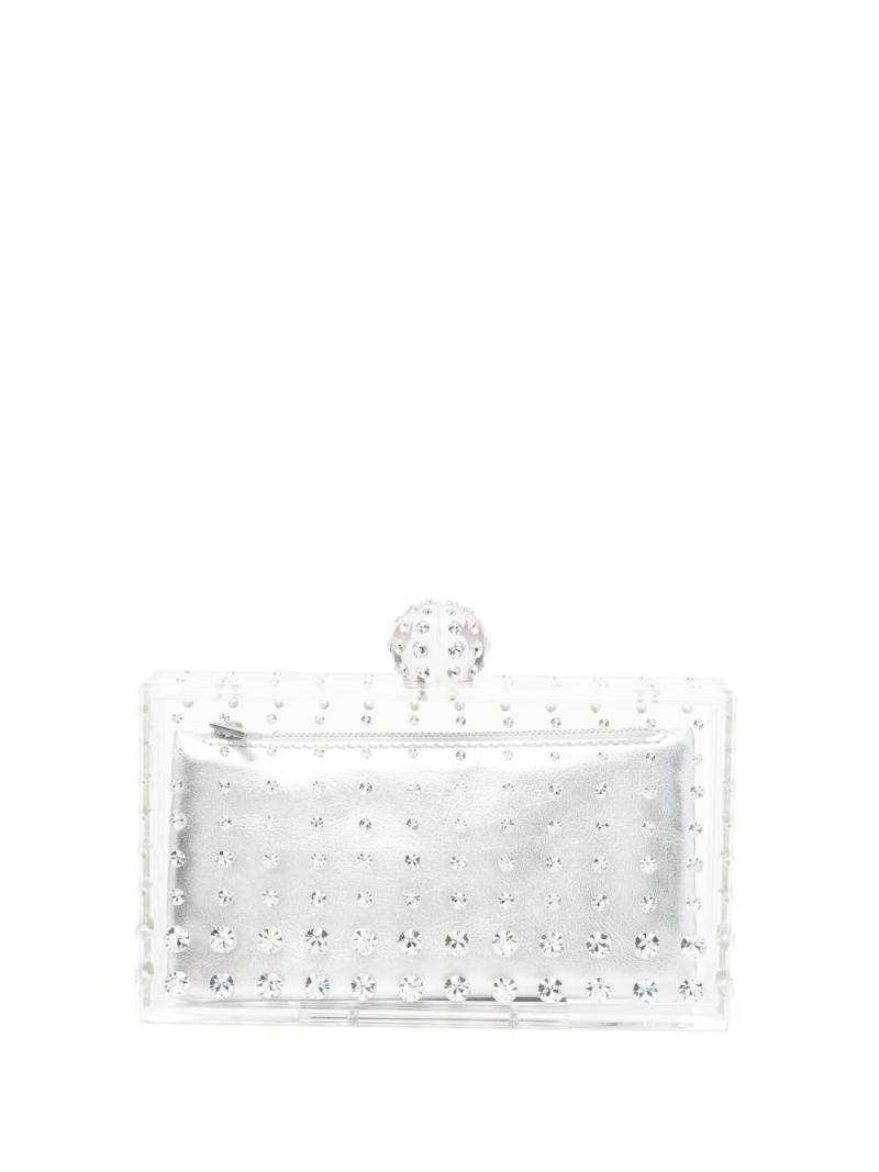 Aquazzura Tequila rhinestone-embellished clutch bag - Neutrals von Aquazzura