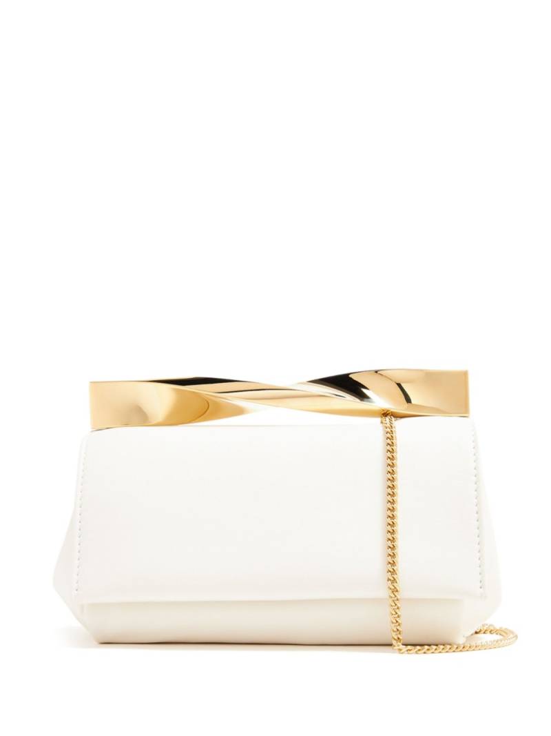 Aquazzura Twist leather clutch bag - White von Aquazzura