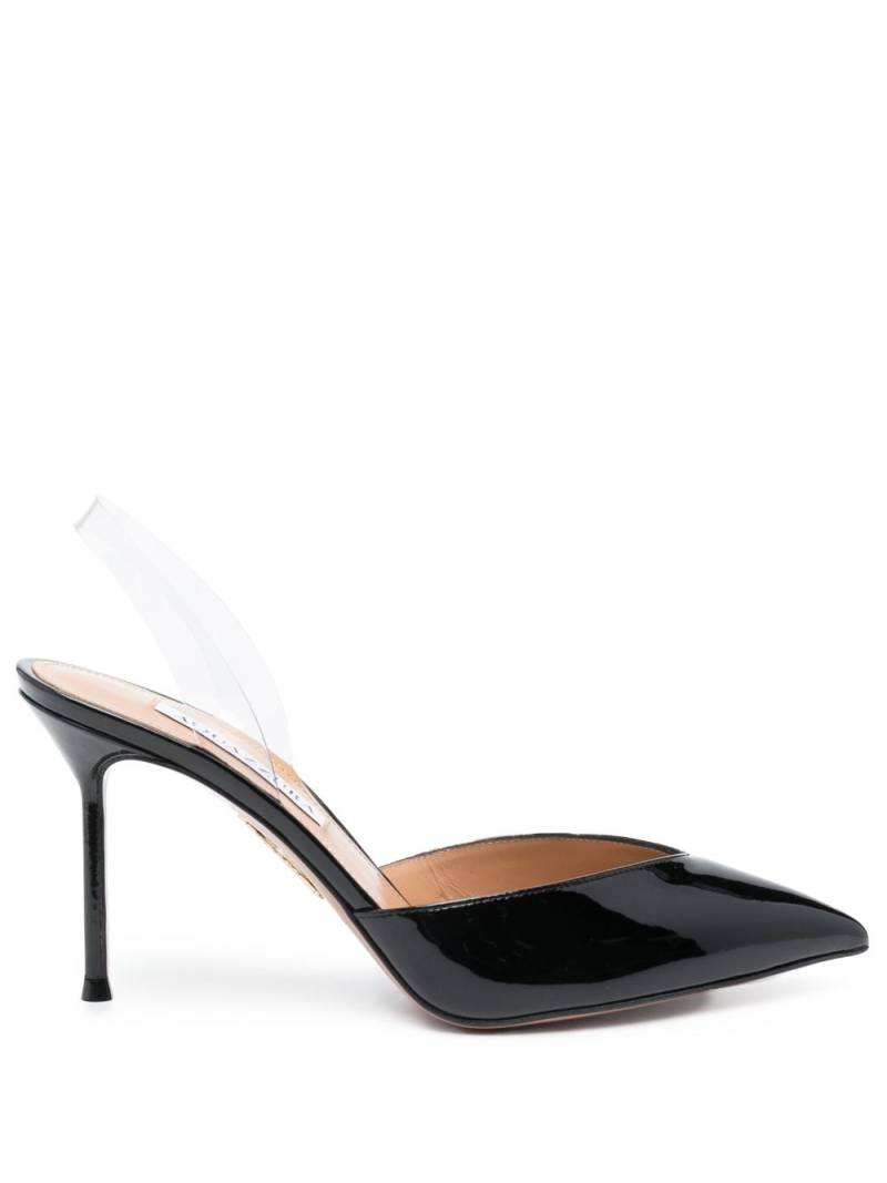 Aquazzura V Plexi 90mm slingback pumps - Black von Aquazzura