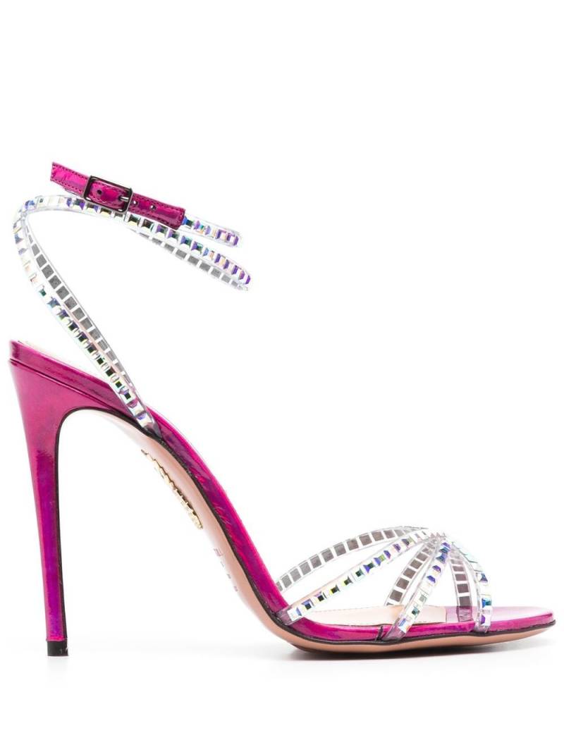 Aquazzura gem-embellished 110mm heeled sandals - Pink von Aquazzura