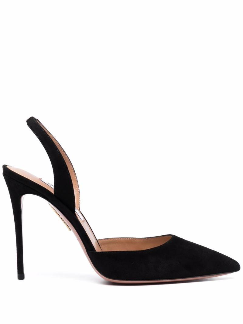 Aquazzura slingback pointed toe pumps - Black von Aquazzura