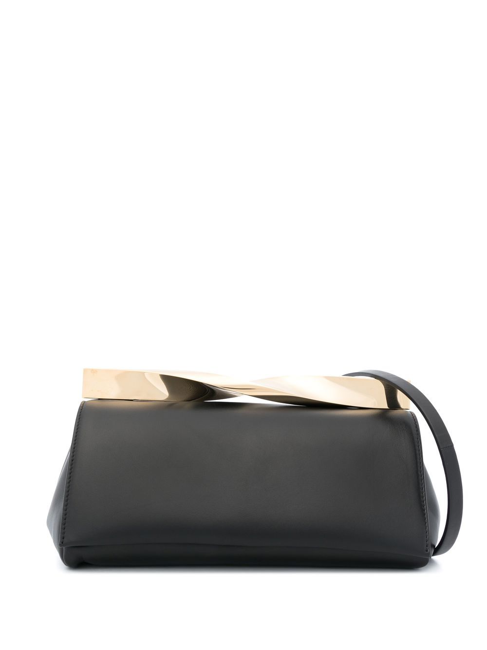 Aquazzura twist leather clutch bag - Black von Aquazzura