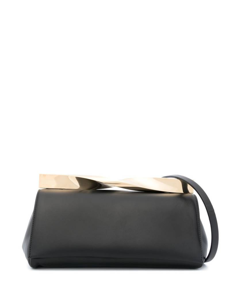 Aquazzura twist leather clutch bag - Black von Aquazzura