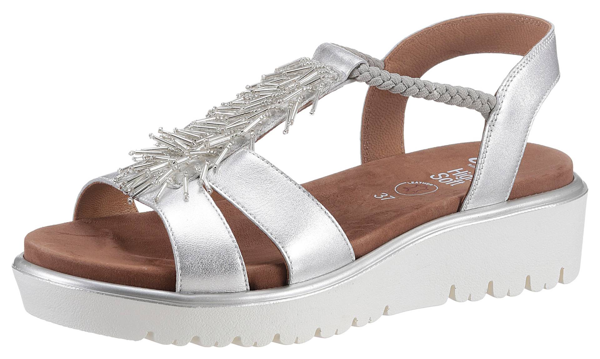 Ara Riemchensandale »BILBAO«, Sommerschuh, Sandalette, Keilabsatz, mit hübscher Verzierung Ara Riemchensandale »BILBAO«, Sommerschuh, Sandalette, Keilabsatz, mit hübscher Verzierung von Ara