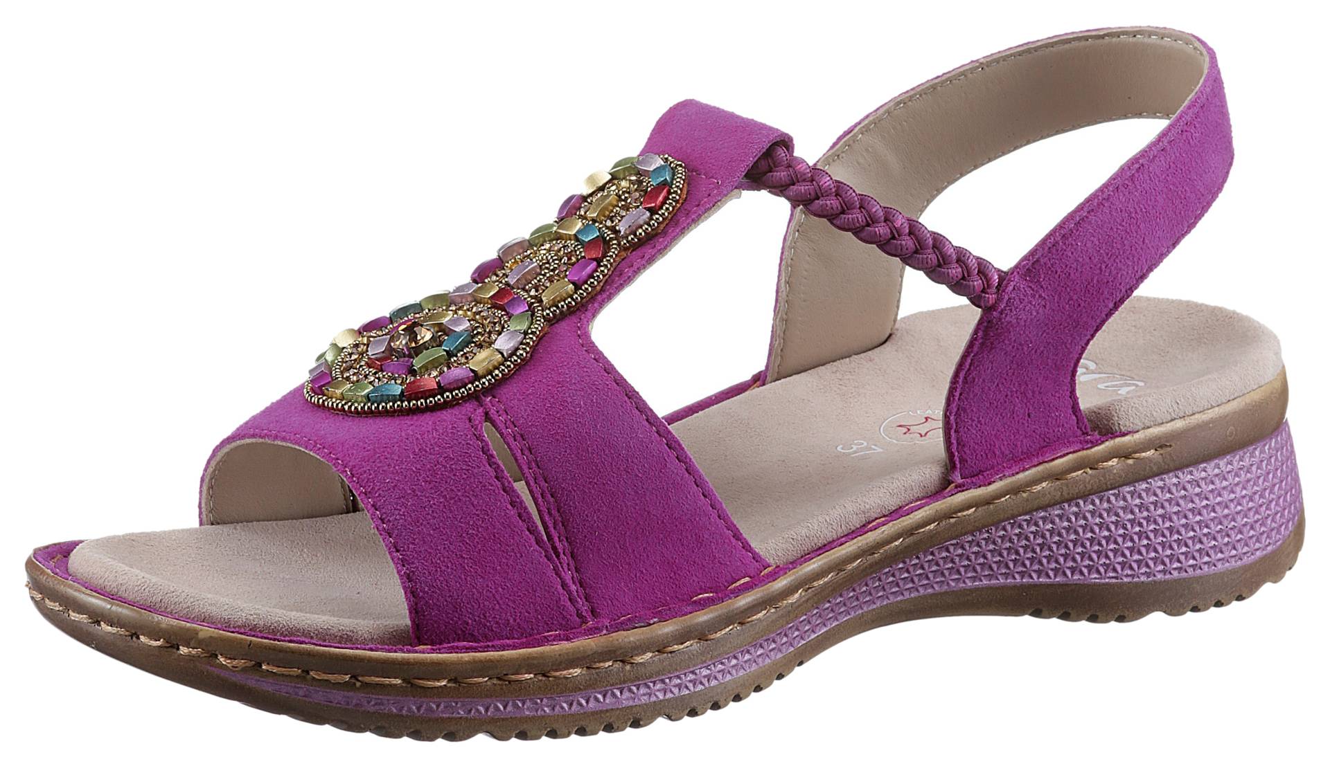 Ara Sandale »HAWAII«, Sommerschuh, Sandalette, Keilabsatz, mit Schmuck, Weite G (= weit) von Ara