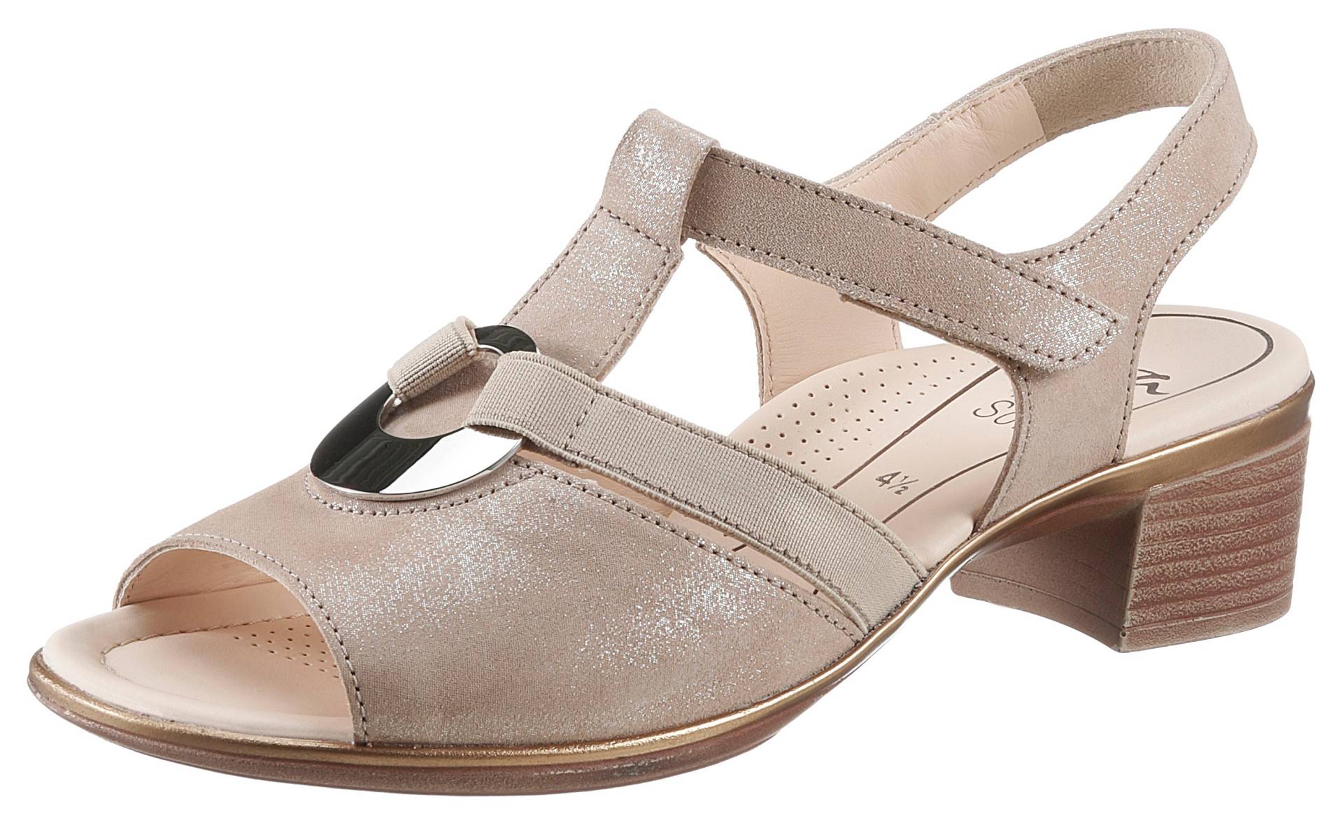 Ara Sandalette »LUGANO«, Sommerschuh, Sandale, Blockabsatz, mit Gummizug und Klettverschluss Ara Sandalette »LUGANO«, Sommerschuh, Sandale, Blockabsatz, mit Gummizug und Klettverschluss von Ara