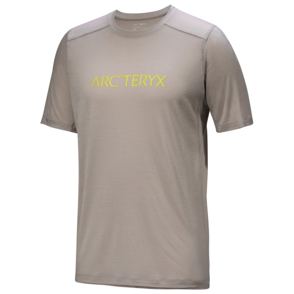 Arc'teryx - Ionia Merino Wool Arc'Word Logo S/S - Merinoshirt Gr L rune / euphoria von Arc'teryx