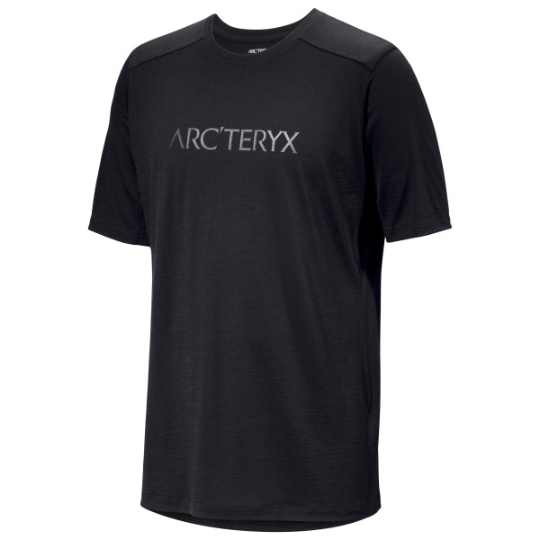 Arc'teryx - Ionia Merino Wool Arc'Word Logo S/S - Merinoshirt Gr L schwarz von Arc'teryx