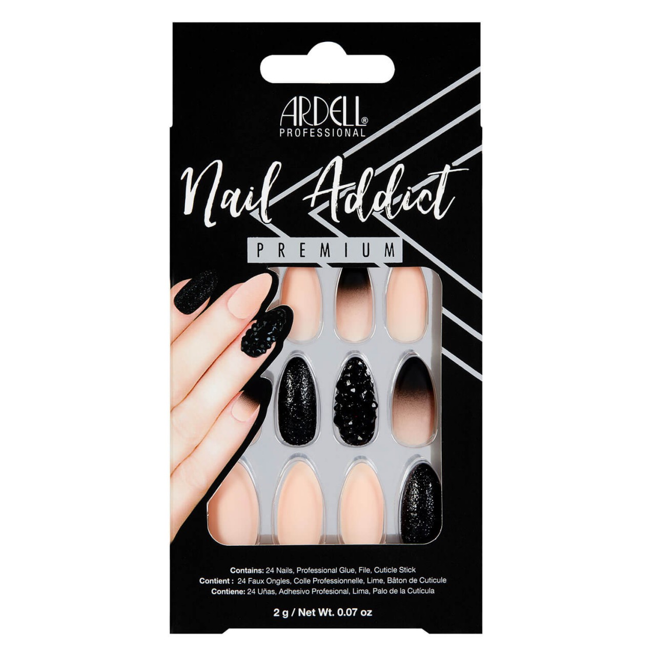 Nail Addict - Nail Addict Black Stud & Pink Ombre von Ardell