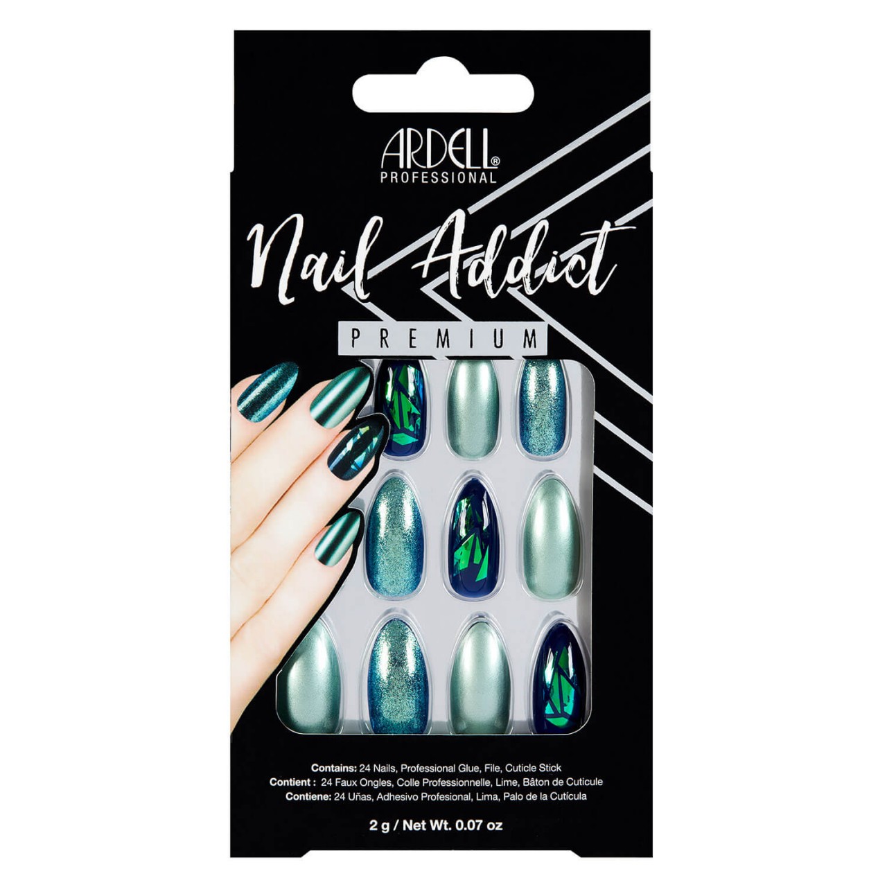 Nail Addict - Nail Addict Green Glitter Chrome von Ardell