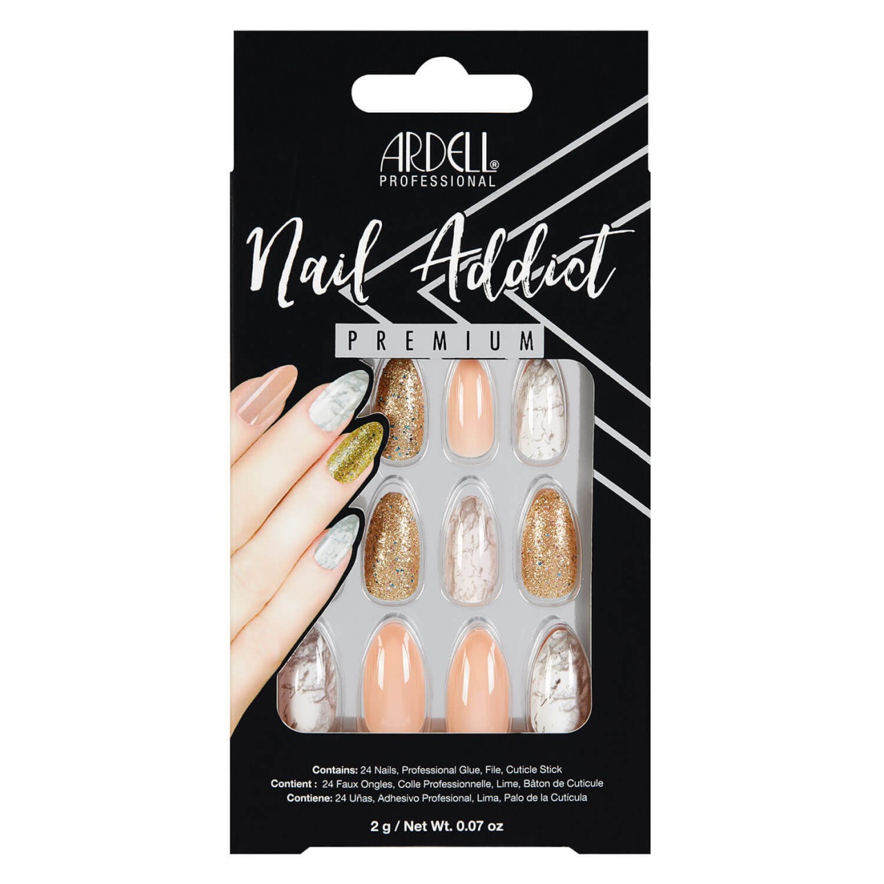 Nail Addict - Nail Addict Pink Marble & Gold von Ardell