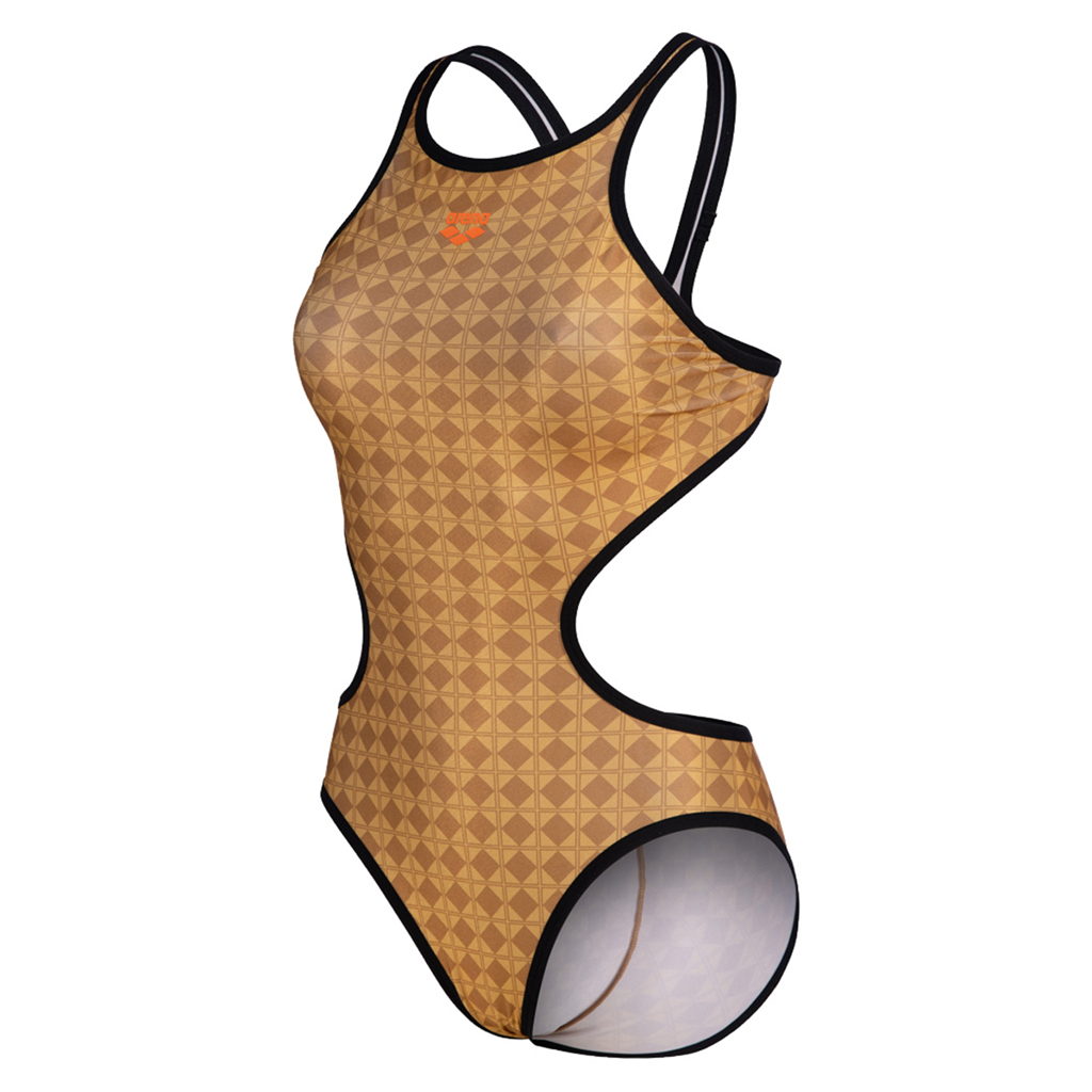 Arena Arena 50th Gold Swimsuit Tech One Back Badeanzug Damen Beige, Grösse: D 32 von Arena