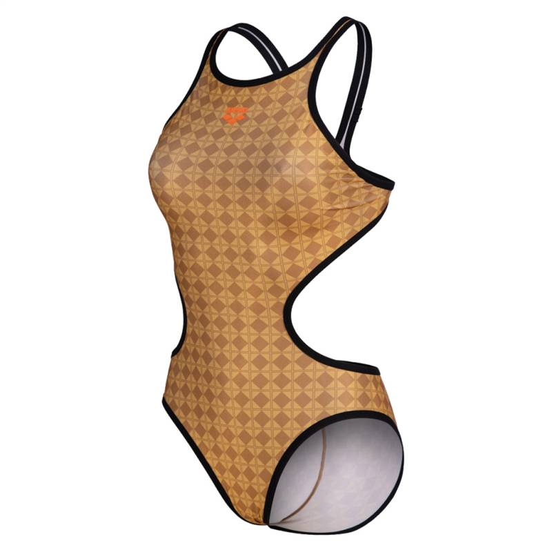 Arena Damen Badeanzüge Arena Damen Badeanzüge W   50th Gold Swimsuit Tech One Back, Beige, ideal für Wassersport, Beige von Arena