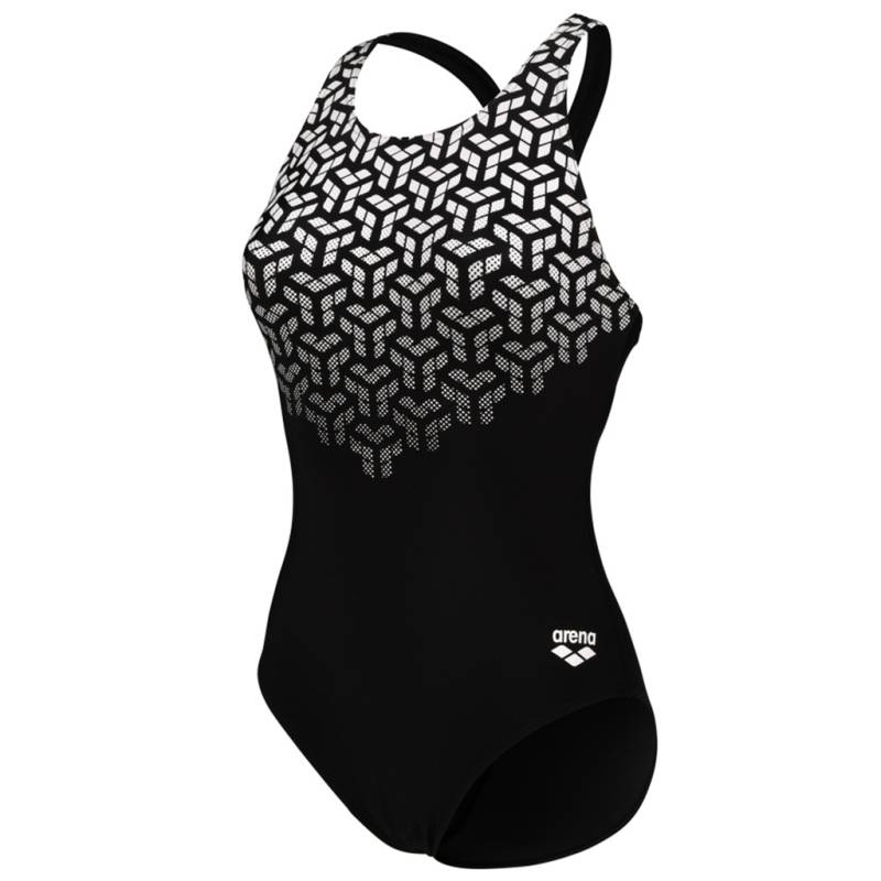 Arena Damen Badeanzüge Arena Damen Badeanzüge W   Kikko V Swimsuit V Back Graphic, Schwarz, ideal für Wassersport, Schwarz von Arena