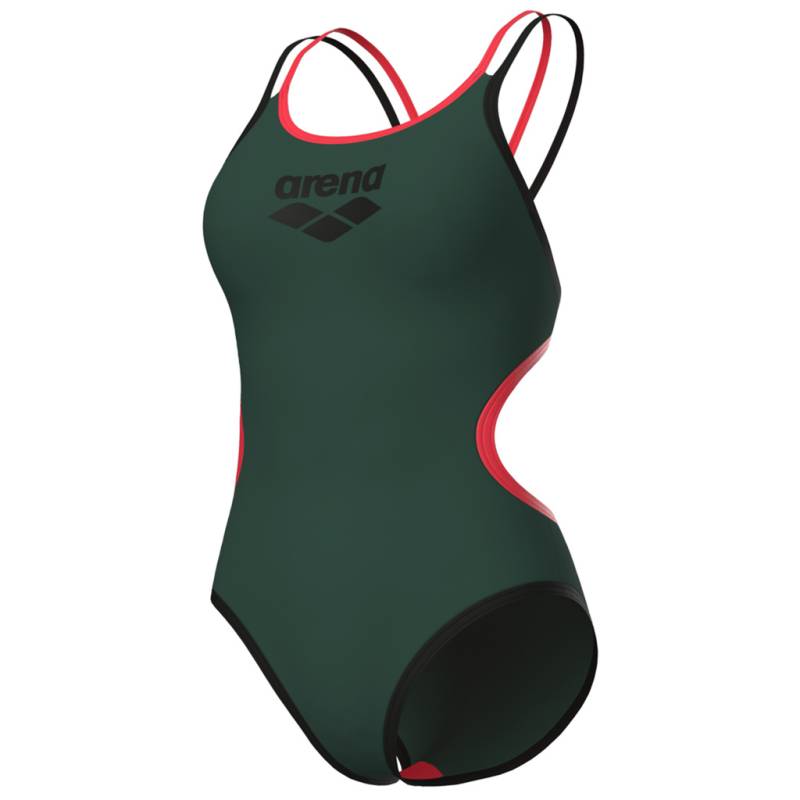 Arena Damen Badeanzüge Arena Damen Badeanzüge W   One Double Cross Back One Piece, Grau, ideal für Wassersport, Grau von Arena