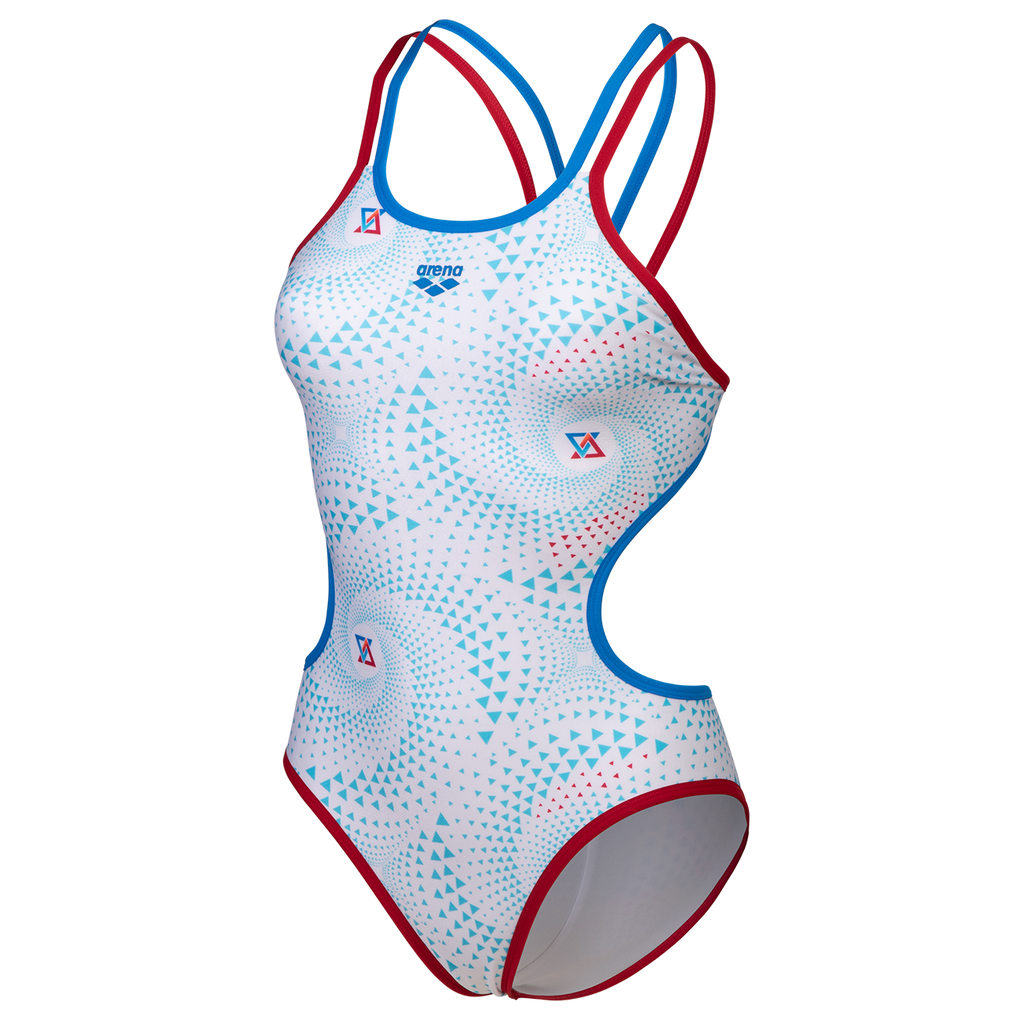 Arena Damen Badeanzüge Arena Damen Badeanzüge W   One Fireflow Swimsuit Double Cross, Weiss, ideal für Wassersport, Weiss von Arena