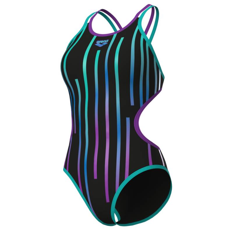 Arena Damen Badeanzüge Arena Damen Badeanzüge W   One Metallic Paint Swimsuit, Schwarz, ideal für Wassersport, Schwarz von Arena