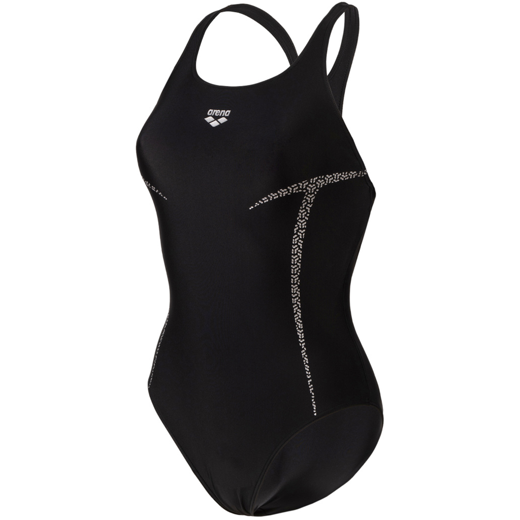 Arena Damen Badeanzüge Arena Damen Badeanzüge W   Pro_File Swim Pro Back Graphic, Schwarz, ideal für Wassersport, Schwarz von Arena