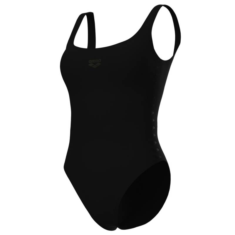 Arena Damen Badeanzüge Arena Damen Badeanzüge W   Team Stripe Swimsuit U Back, Schwarz, ideal für Wassersport, Schwarz von Arena