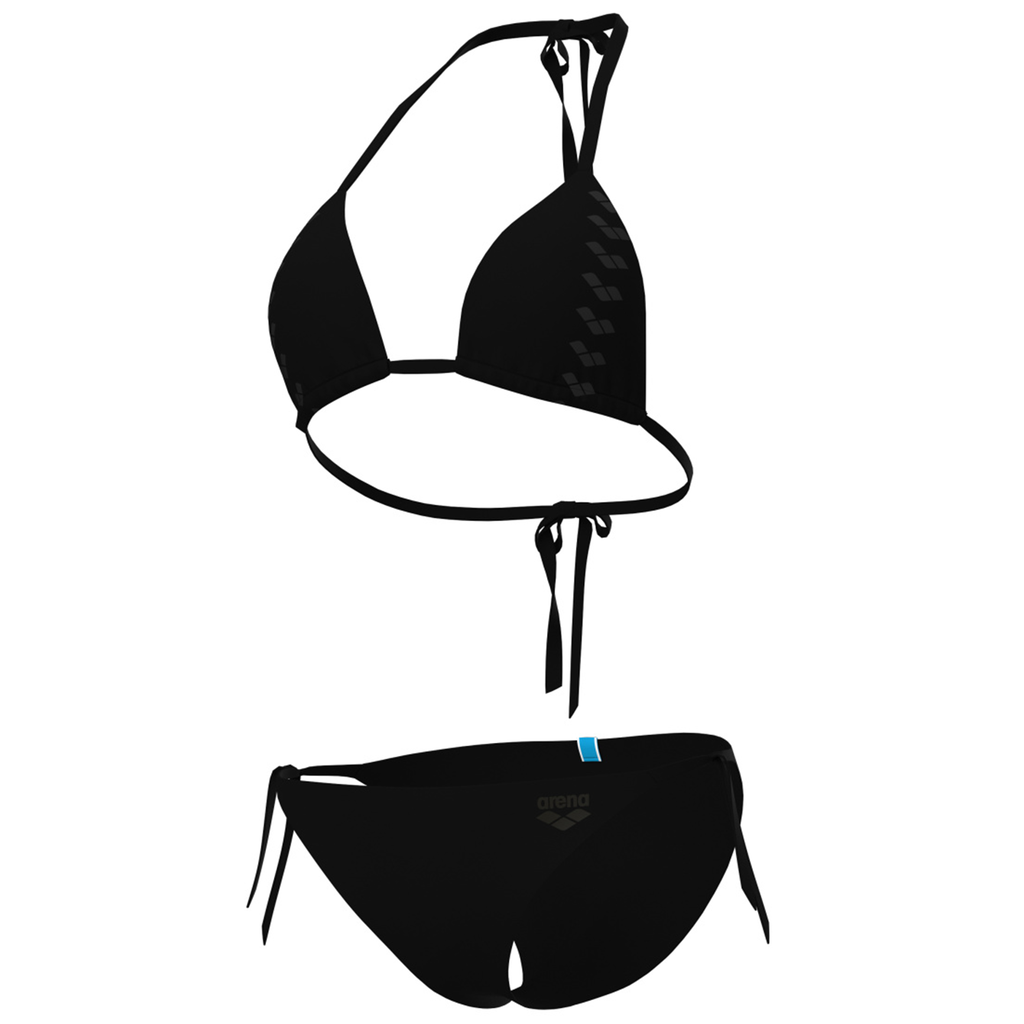 Arena W Arena Team Stripe String Bikini Triangle Bikini Set Damen Schwarz, Grösse: XS von Arena