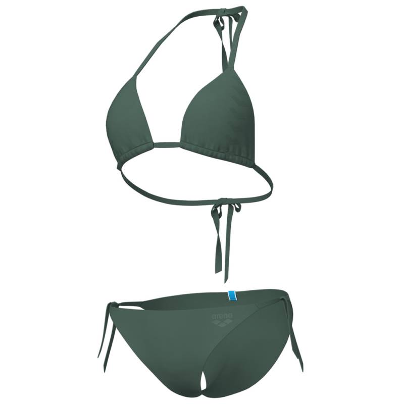 Arena Damen Bikini Sets Arena Damen Bikini Sets W   Team Stripe String Bikini Triangle, Grau, ideal für Wassersport, Grau von Arena