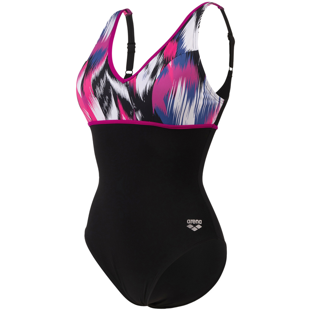 Arena W Bodylift Swimsuit Jennifer Wing Back C Cup Figurformender Badeanzug Damen Schwarz, Grösse: D 36 von Arena