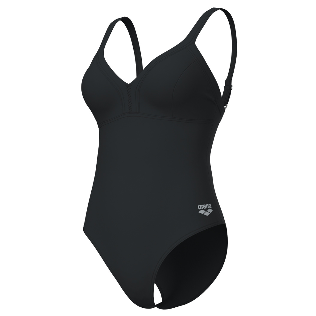 Arena Damen Figurformende Badeanzüge Arena Damen Figurformende Badeanzüge W   Swimsuit Lara Soft Curve Back C Cup, Grau, ideal für Wassersport, Grau von Arena