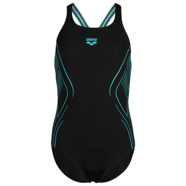 Arena - Girl's Reflecting Swimsuit Swim Pro Back - Badeanzug Gr 116;128;140;164 blau;schwarz von Arena