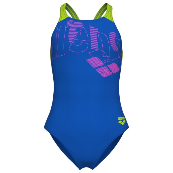 Arena - Girl's Tales Swimsuit V Back - Badeanzug Gr 116;128;140;152 blau;rosa von Arena