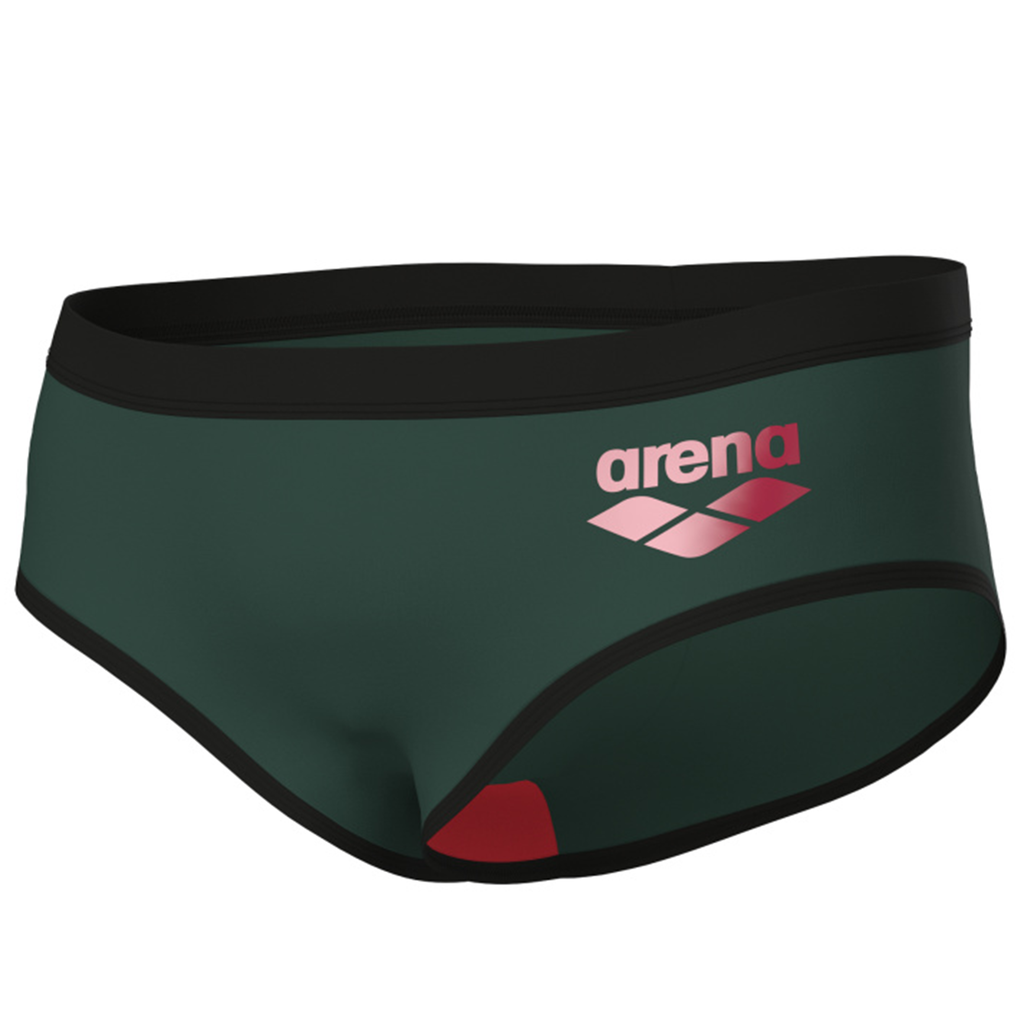 Arena M Arena One 12Cm Swim Briefs Big Logo Swim Slip Herren Grün, Grösse: D 3 von Arena