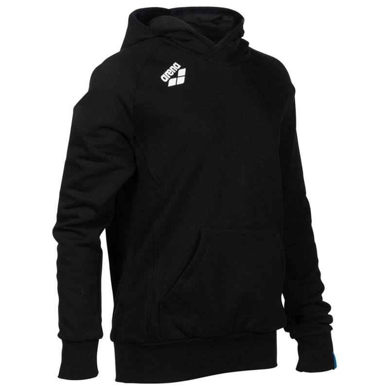 Arena Kinder Kapuzenpullover Arena Kinder Kapuzenpullover Jr Team Hooded Sweat Panel, Schwarz, Regular Fit, ideal für Training, Fitness & Running, Schwarz von Arena