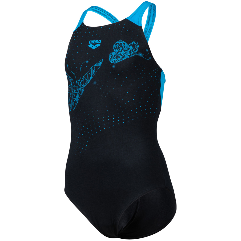 Arena G Arena Butterfly Swimsuit V Back Badeanzug female Schwarz, Grösse: 116 von Arena