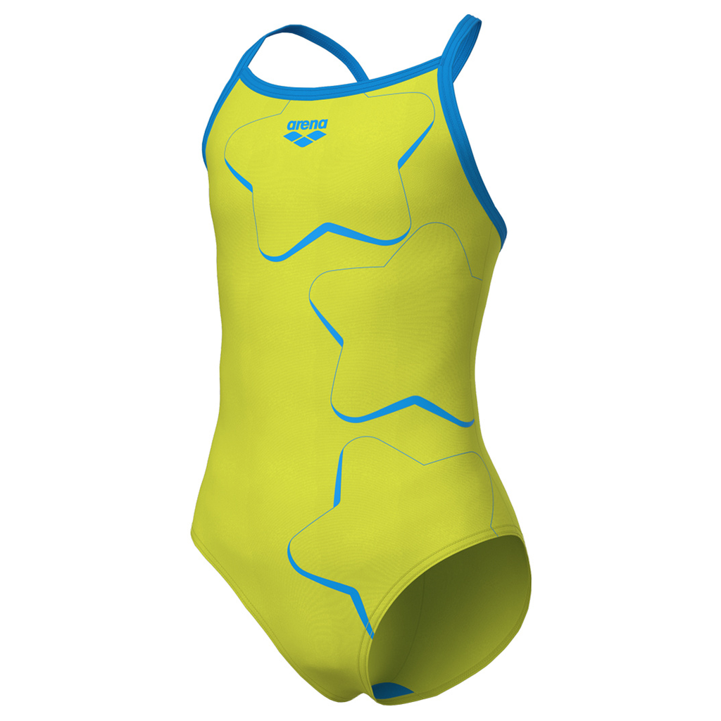 Arena G Arena Star Graphic Swimsuit Lightdrop Back Badeanzug female Grün, Grösse: 116 von Arena