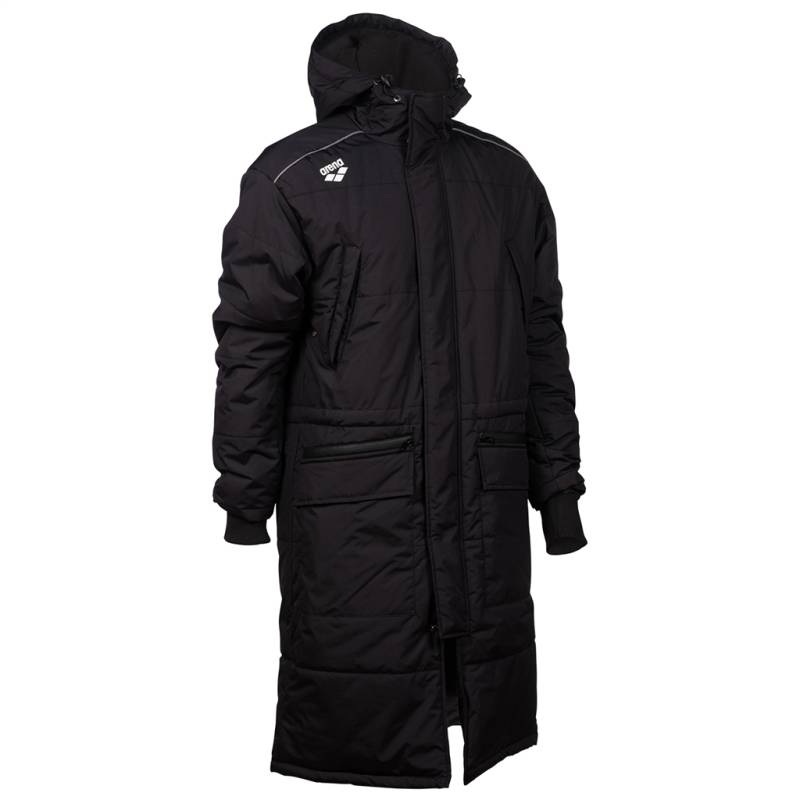 Arena Unisex Isolations- und Daunenjacken Arena Unisex Isolations- und Daunenjacke Team Parka Solid, Schwarz, Regular Fit, ideal für Freizeit & Reisen, Schwarz von Arena