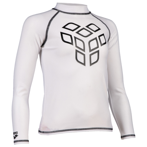 Arena Unisex Jr Arena Rash Vest L/S Graphic - weiss (Grösse: 116) von Arena