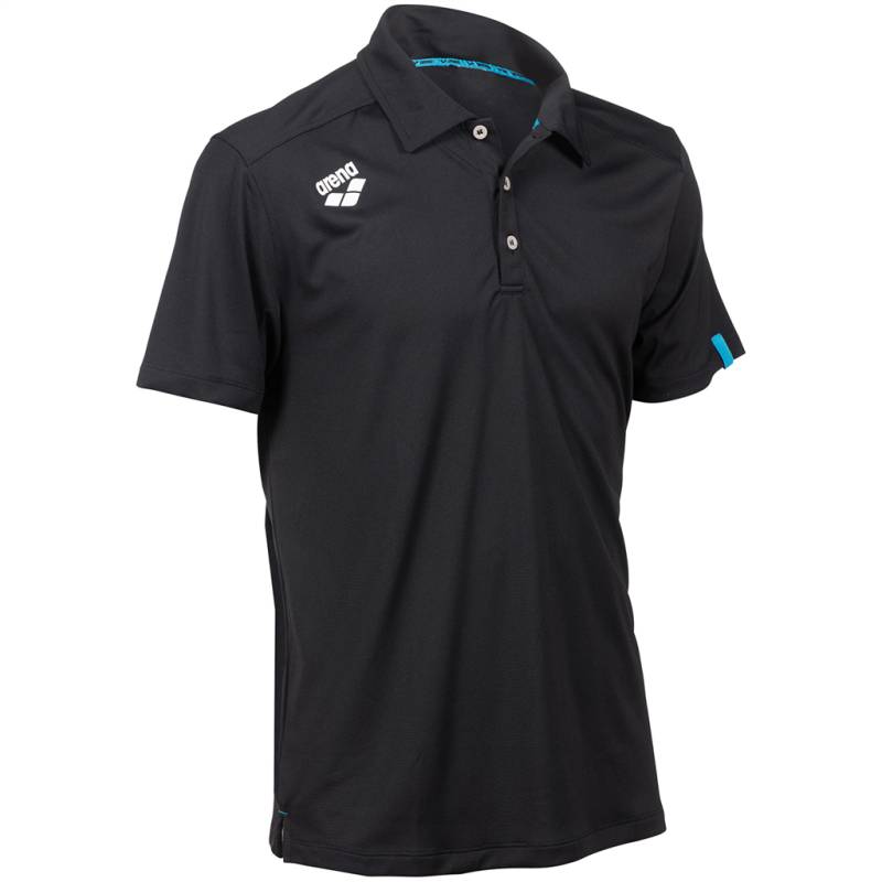 Arena Unisex Poloshirts Arena Unisex Poloshirt Team Poloshirt Solid, Schwarz, Regular Fit, ideal für Training, Fitness & Running, Schwarz von Arena