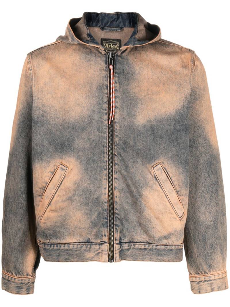 Aries Acid Wash hooded jacket - Neutrals von Aries