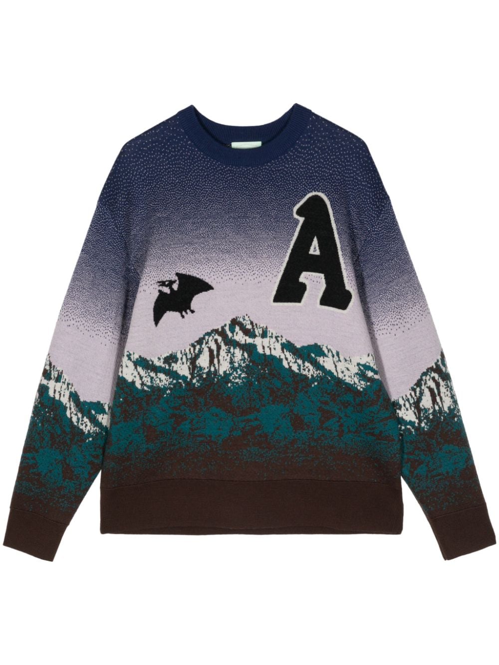 Aries Cave-They intarsia-knit jumper - Purple von Aries