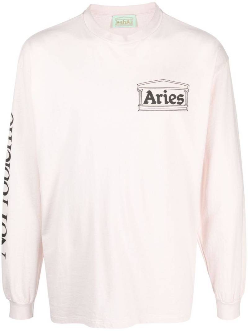 Aries Rat long-sleeve cotton T-shirt - Pink von Aries