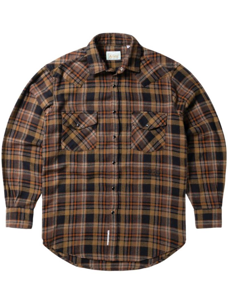 Aries checked shirt - Brown von Aries