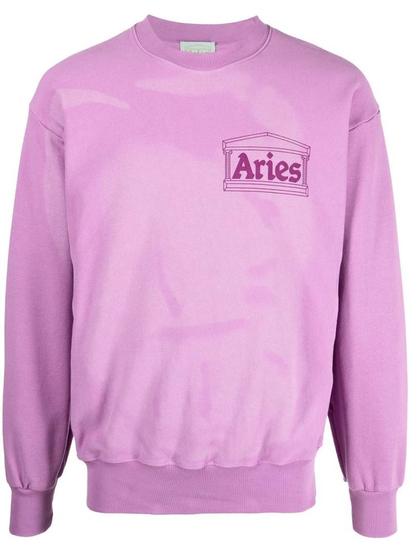 Aries chest-logo crew-neck sweatshirt - Pink von Aries