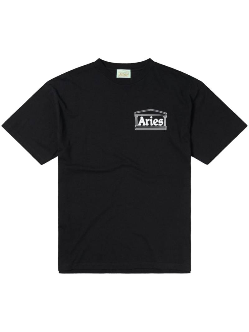 Aries logo-print cotton T-shirt - Black von Aries