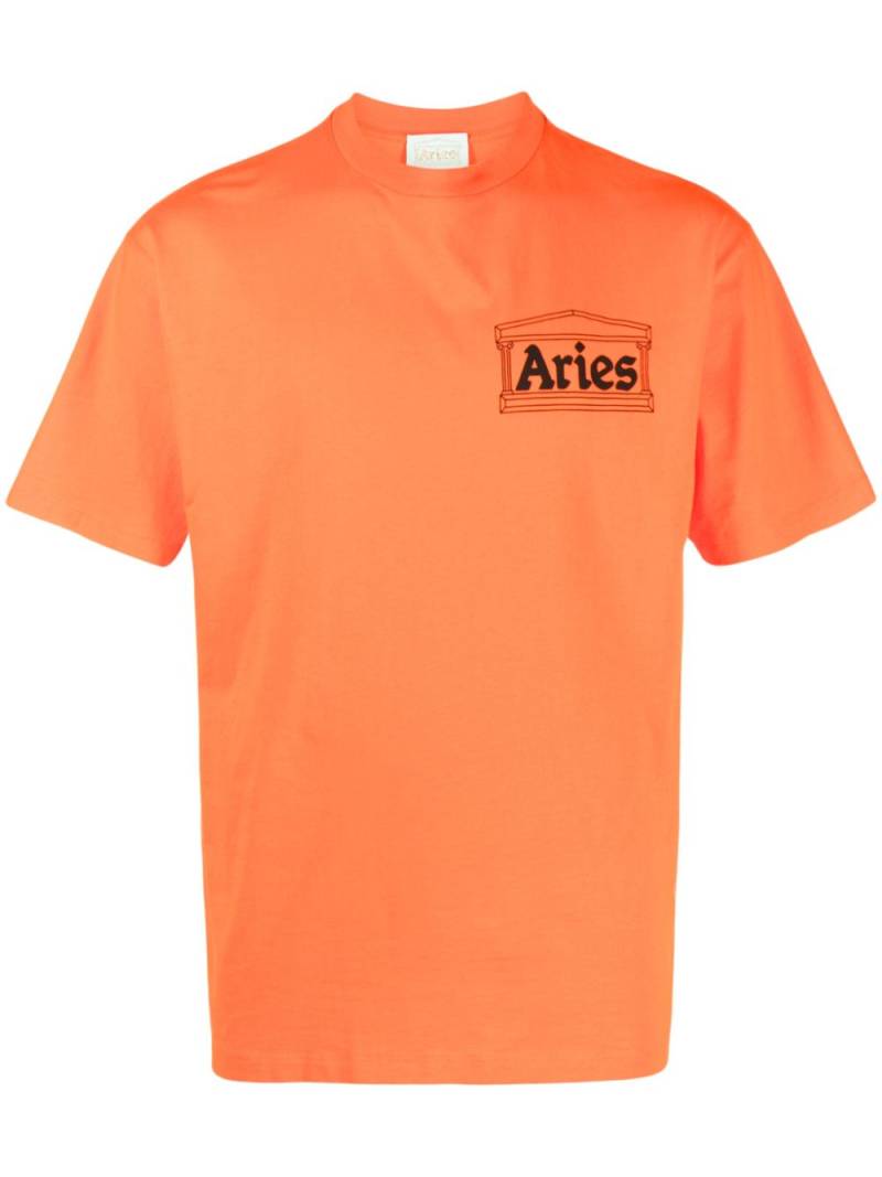 Aries logo-print cotton T-shirt - Orange von Aries