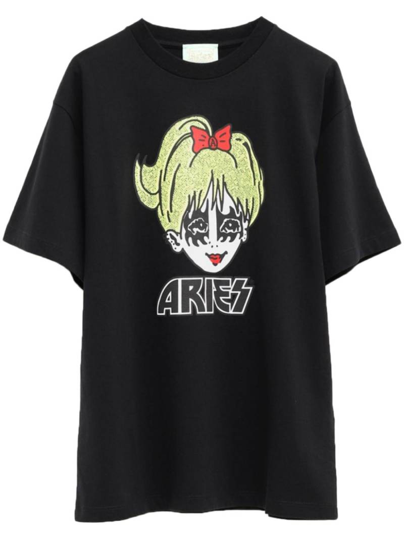 Aries logo-print cotton t-shirt - Black von Aries