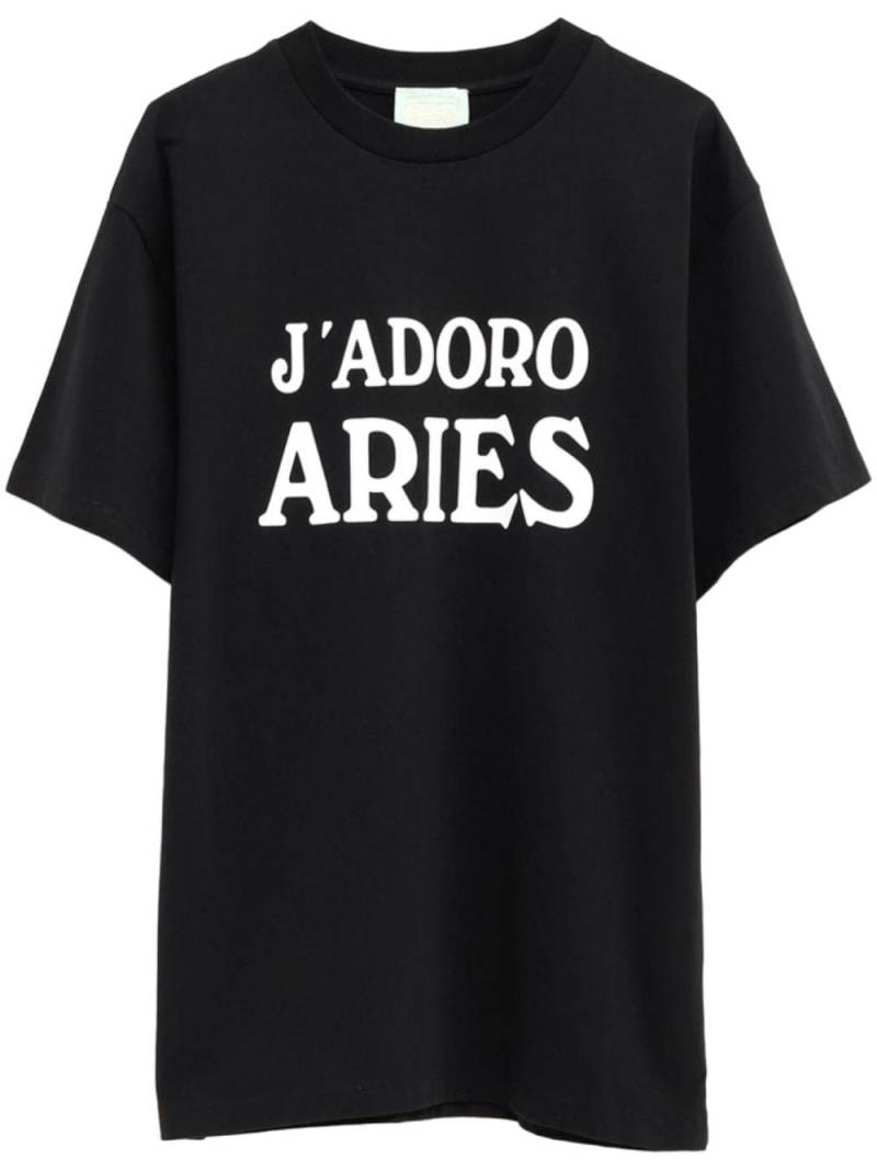 Aries slogan-print cotton t-shirt - Black von Aries