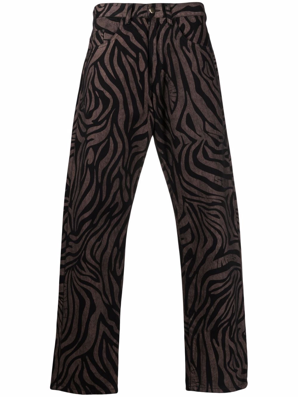 Aries tiger-print straight-leg jeans - Black von Aries