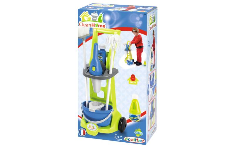 Ecoiffier Kinder-Besen »Reinigungs-Spielzeug Set Trolley« von Ecoiffier